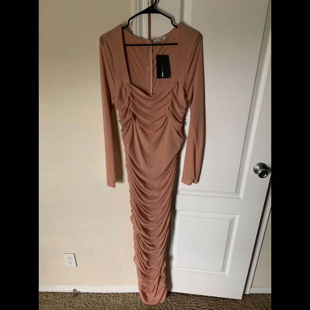 Ruched maxi dress